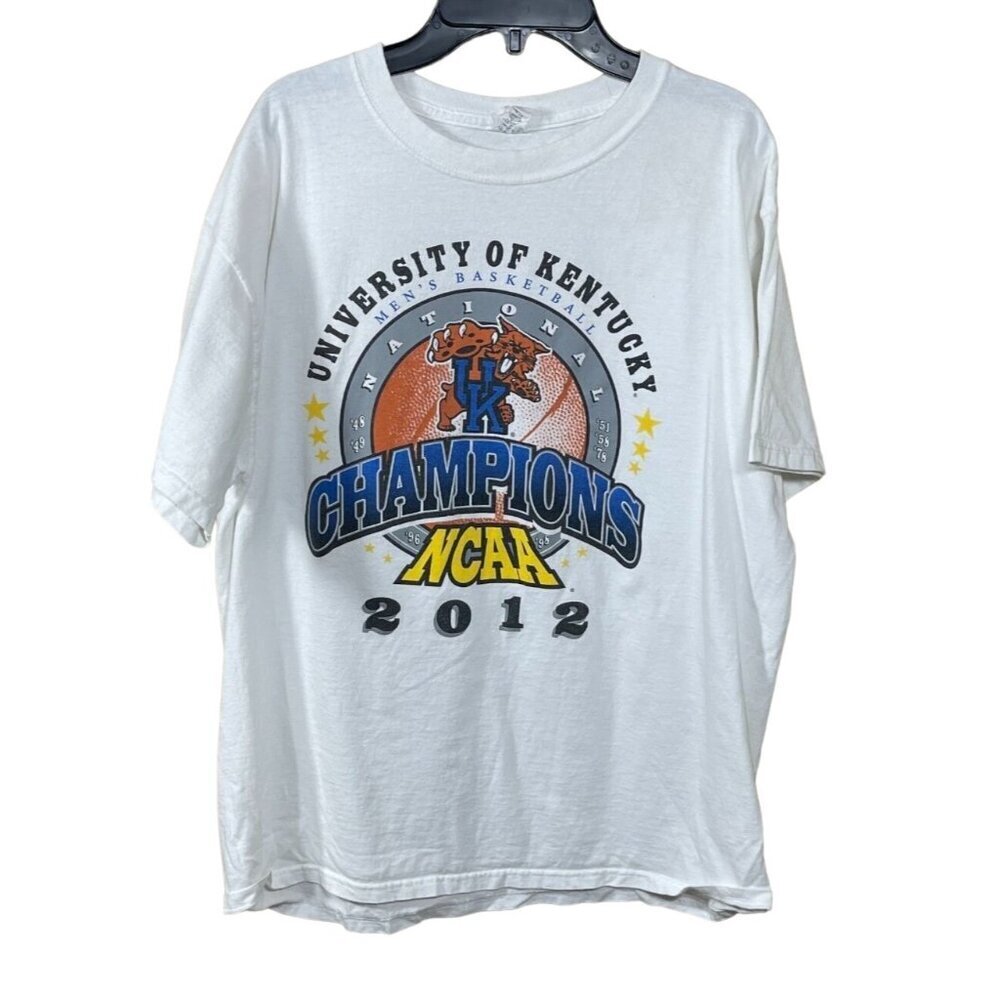 2012 UK Kentucky Wildcats National Champions T-Shirt Size L Large Jerzees